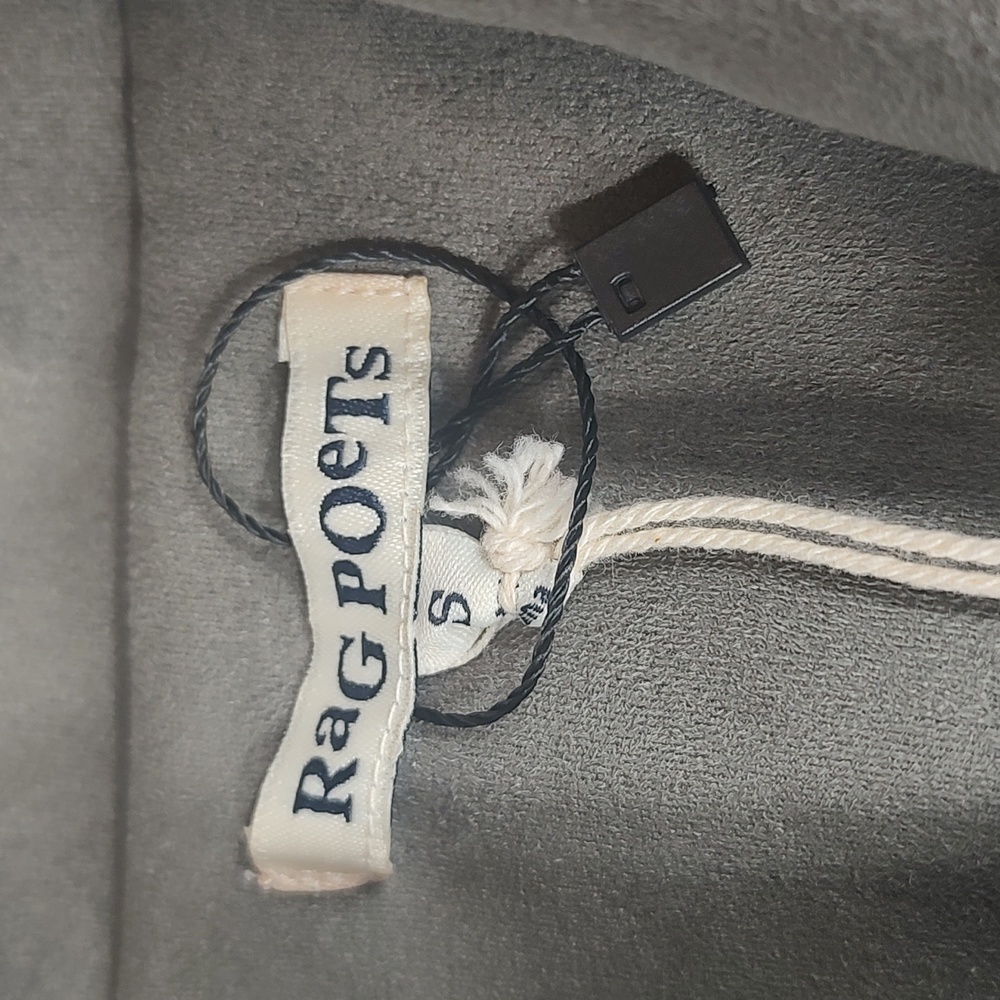 Rag Poets Soft Gray Polyester Spandex Night Out Jacket Coat Zip Up Size Small - Picture 3 of 11